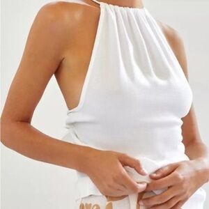 Anthropologie Cloth and Stone Tie Back Halter Top